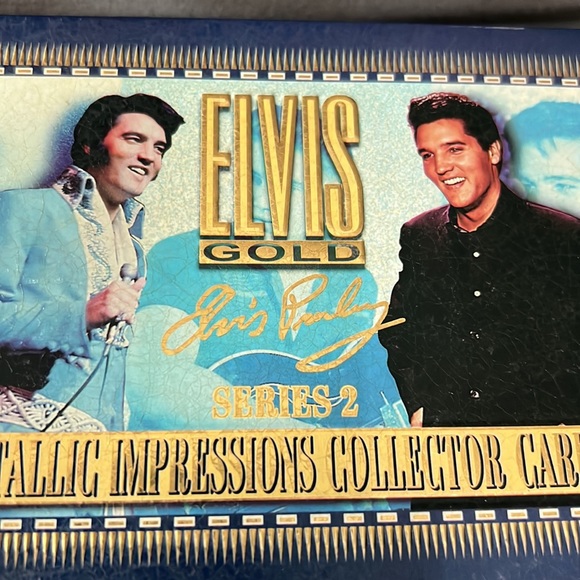 Elvis Gold Metallic Impression Collector Cards and Elvis Commemorative Book - Picture 7 of 12